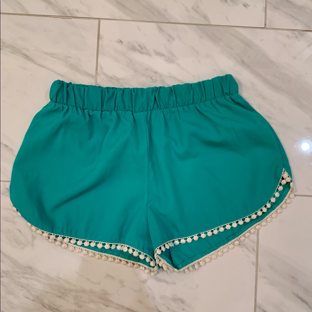 Stylebook Elastic Band Shorts with Lace Accents